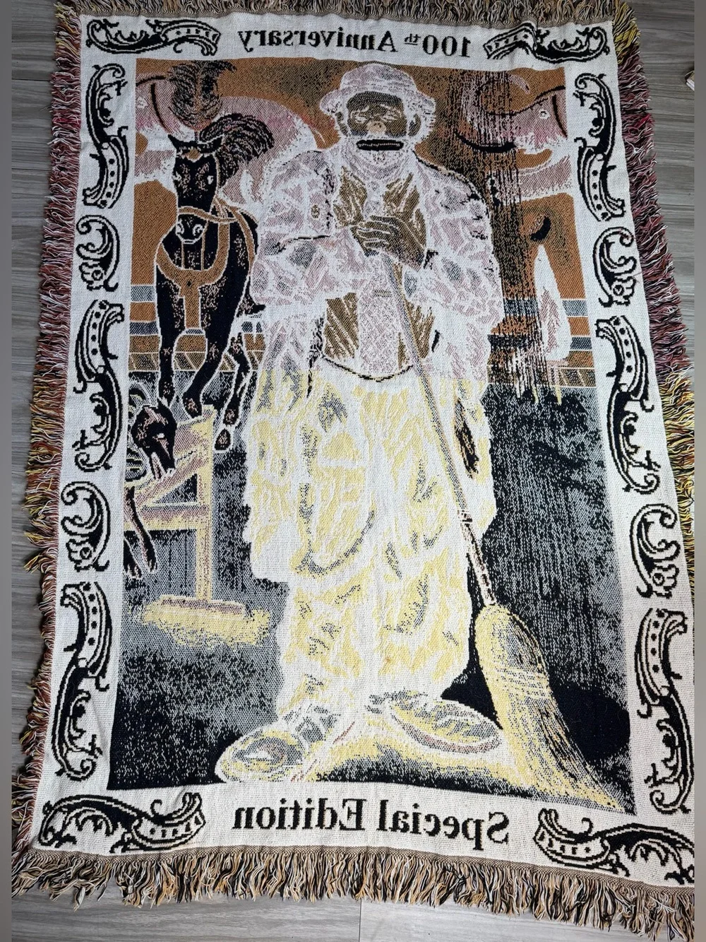 100th Anniversary Special Edition Brown Circus Tapestry Wall Hanging